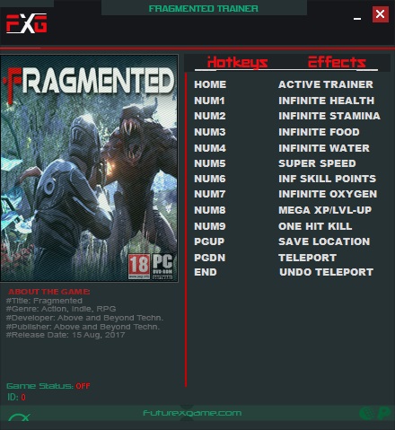 Fragmented : Early Access v17.8.1 (64Bits) Trainer +10